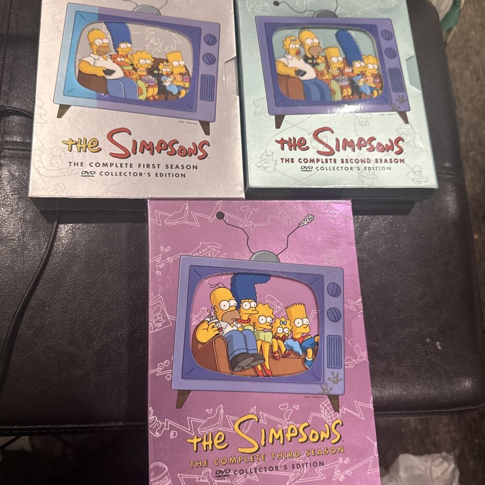 The Simpsons Complete Seasons 1 2 3 DVD Collector Box Set Lot Complete